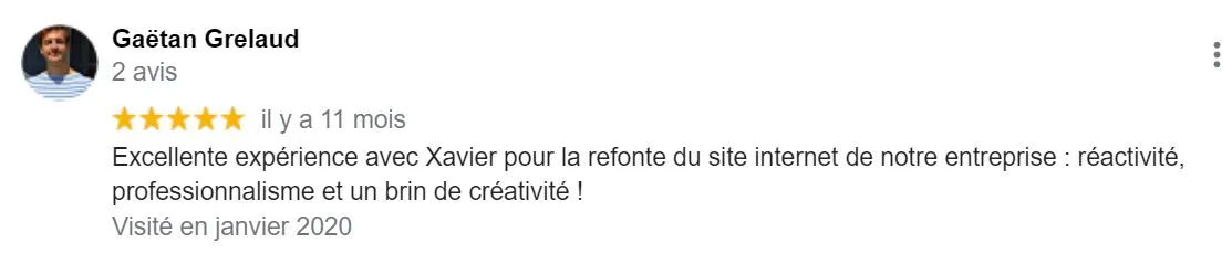 Avis 5 étoiles de Gaëtan Grélaud, FA-AM